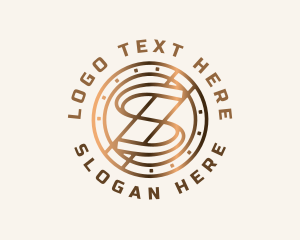 Blockchain - Digital Crypto Letter S logo design