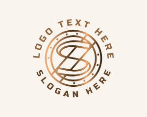 Technology - Digital Crypto Letter S logo design