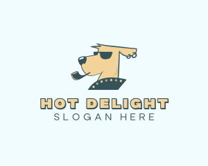 Pet Dog Smoking logo design