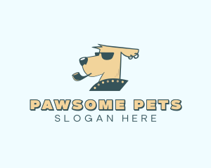 Pet Dog Smoking logo design