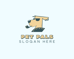 Pet Dog Smoking logo design