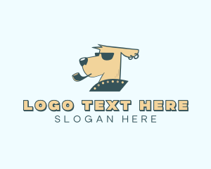 Pet Dog Smoking Logo