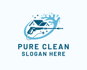 House Roof Pressure Washing  logo design