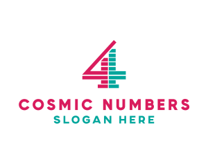 Numerology - Equalizer Number 4 logo design