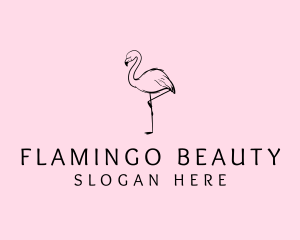 Flamingo - Flamingo Bird Drawing logo design