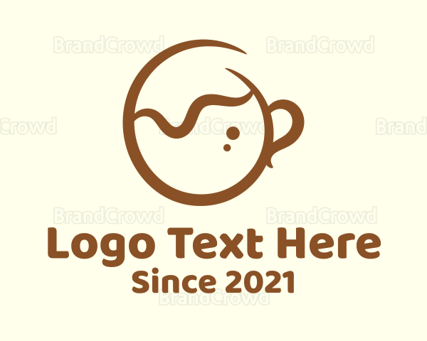 Brown Coffee Cup Logo