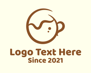 Latter - Brown Coffee Cup logo design