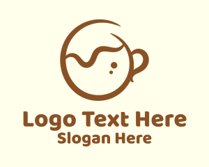 Brown Coffee Cup Logo