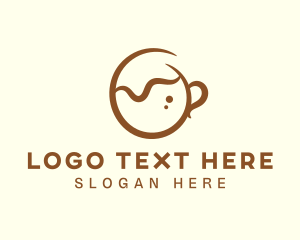 Brown Coffee Cup Logo