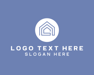 House Loan - Realty Line Art House logo design