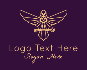 Luxe - Golden Eagle Key logo design