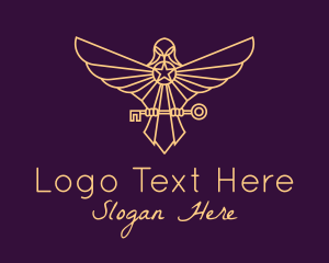 Star - Golden Eagle Key logo design