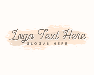 Handwriting - Feminine Watercolor Wordmark logo design