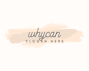 Feminine Watercolor Wordmark Logo