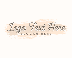 Feminine Watercolor Wordmark Logo