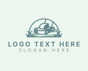 Lawn Mowing Landscaping Logo