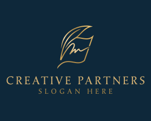 Feather Pen Signature logo design