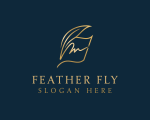 Feather Pen Signature logo design