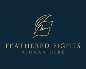 Feather Pen Signature logo design