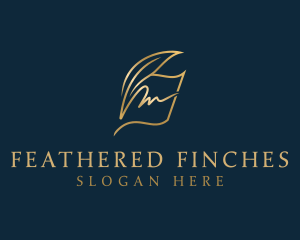 Feather Pen Signature logo design