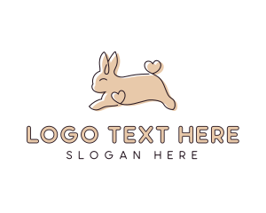 Baby Rabbit - Bunny Rabbit Pet Shop logo design
