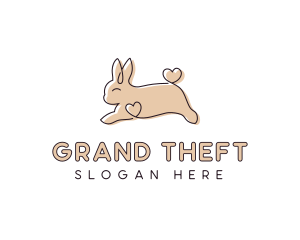 Bunny Rabbit Pet Shop Logo