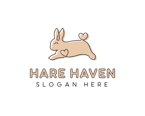 Hare - Bunny Rabbit Pet Shop logo design