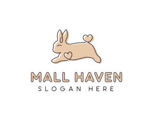 Bunny Rabbit Pet Shop logo design