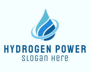 Hydrogen - Water Aquatic Droplet logo design