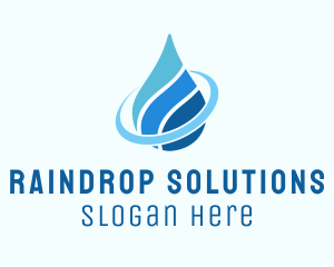 Raindrop - Water Aquatic Droplet logo design