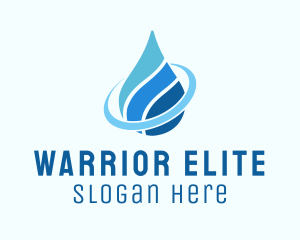Plumbing - Water Aquatic Droplet logo design