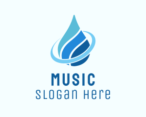 Fluid - Water Aquatic Droplet logo design