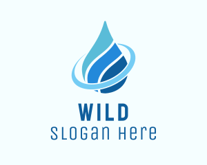 Pool - Water Aquatic Droplet logo design