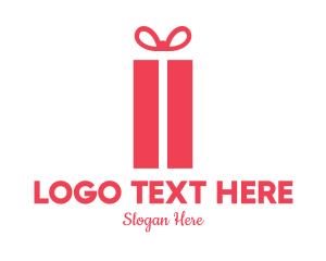 Pink Gift Box logo design