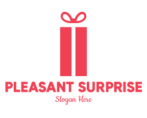 Surprise - Pink Gift Box logo design