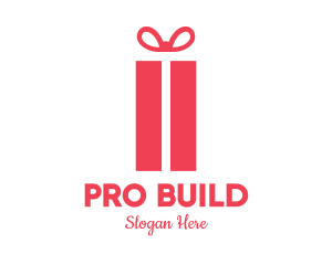 Pink Gift Box logo design