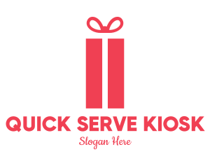 Pink Gift Box logo design