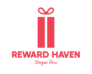 Rewards - Pink Gift Box logo design