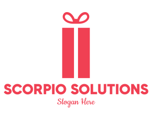 Pink Gift Box logo design