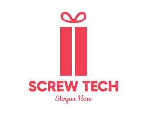 Pink Gift Box logo design