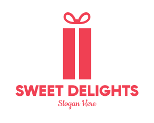 Pink Gift Box logo design