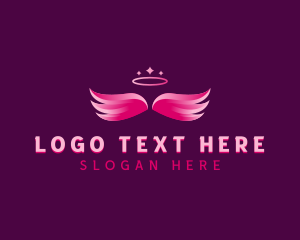 Heavenly - Angel Wings Support logo design