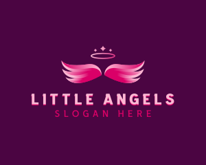 Angel Wings Support logo design