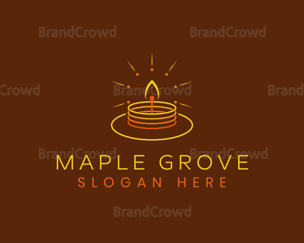 Candle Light Flame Logo