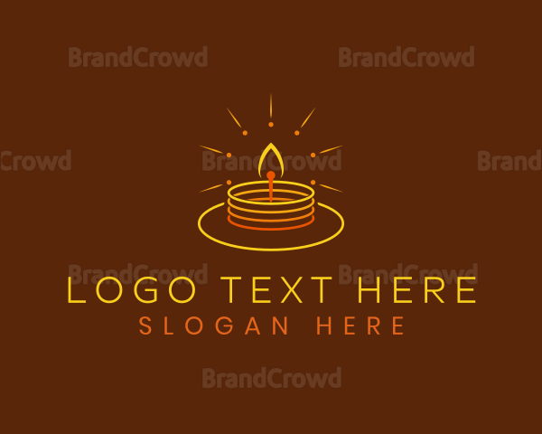 Candle Light Flame Logo