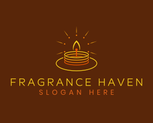 Candle Light Flame Logo