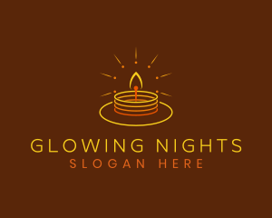Candle Light Flame Logo