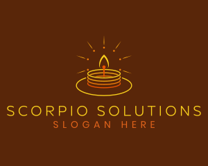 Candle Light Flame Logo