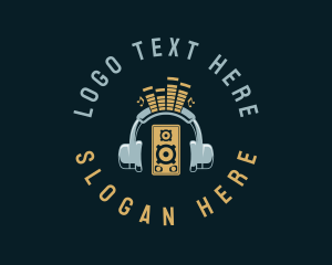 Record - Radio Music Streaming logo design