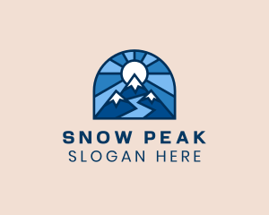 Skiing - Sun Mountain Outdoors logo design